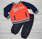 Infant 12 18m 2pc Outfit Lot Carters Handsome Sweatshirt Jeans Tcp Fleece Set