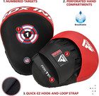Rdx Boxing Pads Focus Mitts  Maya Hide Leather Curved Hook And Jab Target Hand P