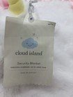 Unicorn Baby Security Blanket Pink Satin Trim Cloud Island 14 x14  Super Soft