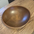 Vintage Woodscraftery Hand Turned Wooden Bowl Made In The Usa Rare 13 5 8    