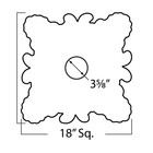 Outwater 18 x 18 x1-5 8 shell french Twist Polyurethane Ceiling Medallion 1pack 