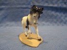 Hagen Renaker Miniature  Indian Pony  Black white  Retired    3110  Made In Usa
