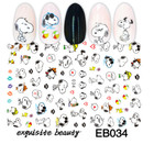 Nail Stickers Cartoon Pink Panther Puppy Paw Print Marvel Kitty Panther Nh13
