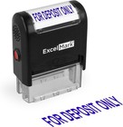 For Deposit Only - A1539 Self Inking Rubber Bank Stamp - Blue Ink