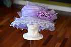 Women Kentucky Derby Church Dress Hat Lavender Lilac Bridal Tea Party Wedding