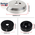 5   6 Hole Billet Steering Wheel Hub Adapter Black