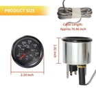 Mechanical Water Temperature Gauge 52mm With Sensor For Car 12v Black Tool