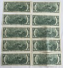 1976  2 Lot Of 10 Circulated Notes Two Dollar Paper Money Currency All Ten Pcs