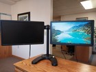 Dual Monitor Setup  2  Dell Lcd E2214hb Monitors   Adjustable Dual Stand