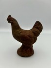 Antique Cast Iron Penny Bank Rooster Chicken Ac Williams