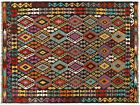 Modern Handmade Afghan Chobi Kilim Wool Area Rug By Afghan Artisan 9 4 X 6 8 Ft