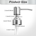 2pcs Stainless Steel Soap Dispenser Pump Head Reusable Metal Silver 