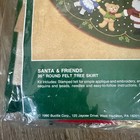 Bucilla Felt Santa   Friends 36    Christmas Tree Skirt  33105 Open Complete