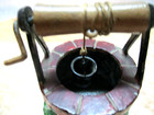 Metal Well Collectible Antique French Depose 19th Century  Intact Painted Signed