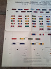 1948 British Chart Of Military Medals Decorations Rribands Emblems Of Orders