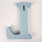 Wooden 8  Initial Letter L Wall Decor Or Stand Alone Blue W Mandala Design Boho