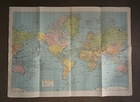 Hammond s Global Strategy Maps Gazetteer   Map Of The World Vintage Rare