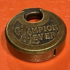 Padlock Push-key Pancake Miller Champion 6-lever Antique Lock With Key