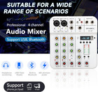 4 Channel Audio Mixer Small  Sound Board Mixing Console With Digital Usb Bluetoo