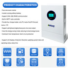 Anenji 12kw 48v Solar Hybrid Inverter Ac 120v 240v Split Phase 2 mppt 200a Us