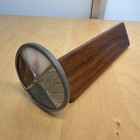 Vintage 9  Wooden Kaleidoscope With 3  Stained Glass Wheel - Studio Made - Euc