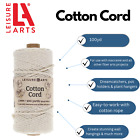 Essentials By Leisure Arts Macrame Cotton Cord 3mm 100yd Natural  Macrame Cord 