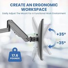 Single  Computer Monitor Arm Mount For Desk Lcd Adjustable Gas Spring Height New