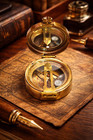 Marine Antique Brass Brunton Compass Fully Functional Geological Surveying Compa