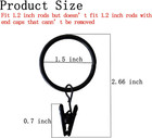 16 Pack  Curtain Rings With Clips Window Clip Rings Curtain Hooks Hangers