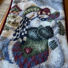 New Needlepoint Christmas Stocking Snowman Snowmen Village Home Winter 17   
