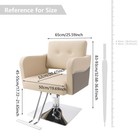 Hydraulic Barber Chair  360   Swivel Adjustable pu Leather   Stainless Steel Base