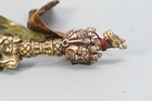Horse Head Top Dorje And Three Head Mahakala Carved Tibetan Snake Carved Phurba