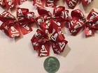 20 Dbl Lpd Valentine Dog Bows Dog Grooming Bows Handmade Usa Red Bows Hearts New