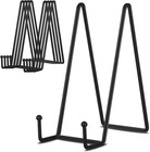 8 Inch 5 Pack Black Metal Display Stands Plate Stand Plate Holder Display Sta   