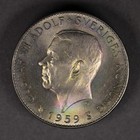 1959 Sweden Silver 5 Kronor Uncirculated Toned