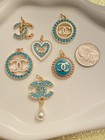 Lot Of 6 Chanel Zipper Pull Button Charms
