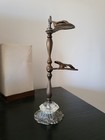 Vintage Brass Victorian Hand Glove Clips Holder Stand Mcm Hollywood Regency