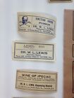 Vintage Pharmacy Drug Store Bottle Labels Lot  1 Medicine Antique Lachine Quebec