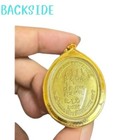 Lp Maha Sila Thai Amulet Buddha Horoscope Gold Plate Coin Pendant Wealth Luck