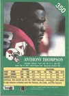 Anthony Thompson Authentic Signed Autographed Trading Card Coa