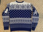 Dunder Mifflin The Office Sweater Mens Large Blue Snowflake Pullover Crew Neck
