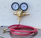 Nitrogen Dual Gas Regulator 0-600 Psi Hvac Purging Pressure Charge Cga580   Hose