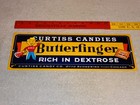 Vintage Curtiss Candies Butterfinger 15  Metal Chicago Chocolate Candy Bar Sign 