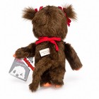Sekiguchi Monchhichi Winking Girl Red Bib Pigtails 7 In Plush Nwt