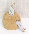 1920s Flapper Porcelain Doll Pincushion Antique Sewing Notions Pin Cushion