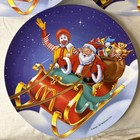 Vtg 1997 Mcdonalds   Ronald Mcdonald Melamine Plates set Of  3 Christmas Santa