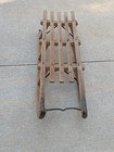 Vintage 40  Triple Strut Five Slat Davos Wooden Sledge Snow Sled W  Iron Runners