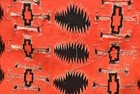 Antique Navajo Rug Germantown Native American Woven Textile 29x20 Vintage Red