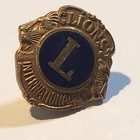 Vintage Lions Club International Blue   Gold Vintage Membership Lapel Pin