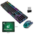 Wireless   Wired Gaming Keyboard Mouse Combo For Pc Ps4 Led Backlit Rechargeable